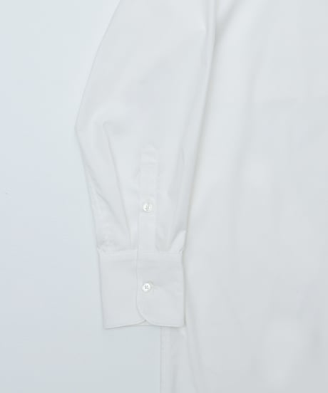 #-44 2way detachable collar shirt onepiece (White)