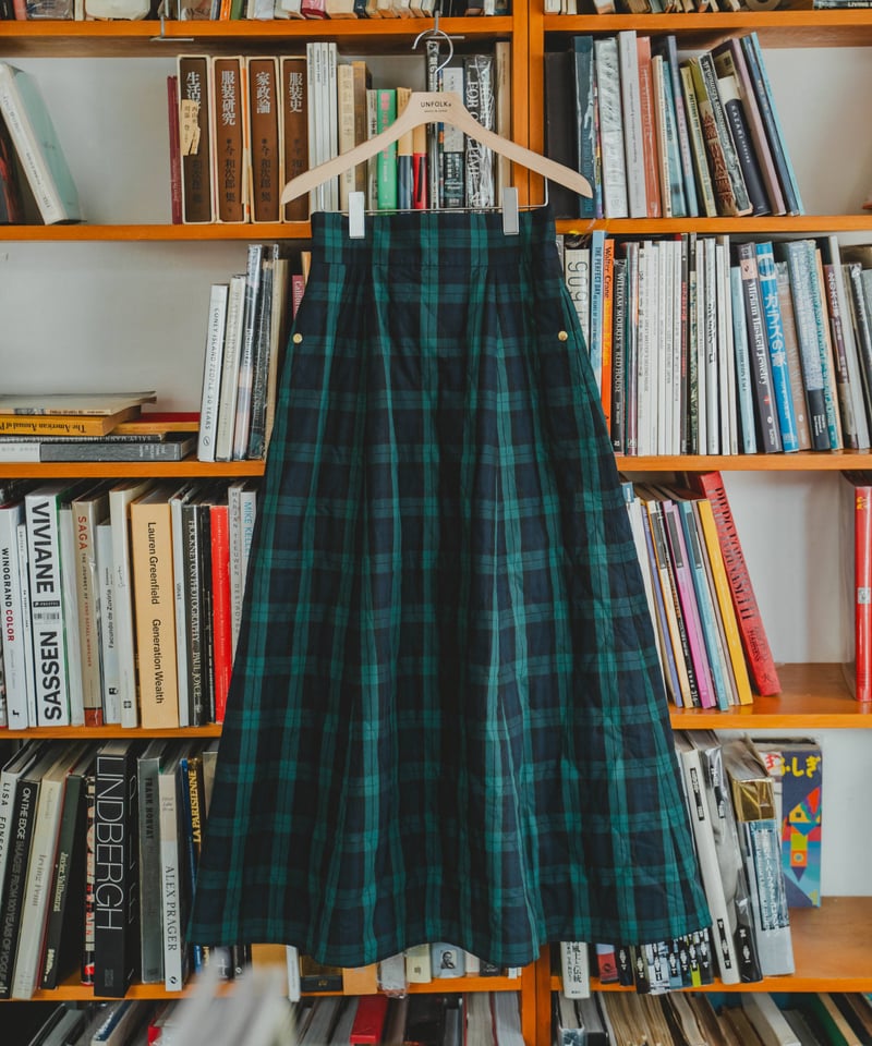 スカート unfolk #-51 EX. Quilting check skirt 51 EX. Quilting check skirt | UNFOLK