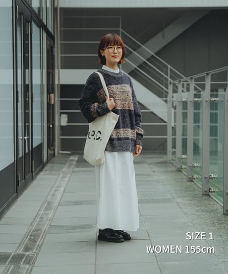 #-68 Fair isle pattern jacquard knit (Navy)