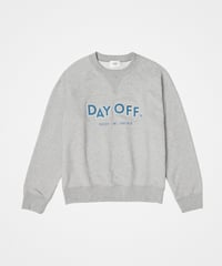 #-80 "DAYOFF" loose embroidery sweat (Gray)