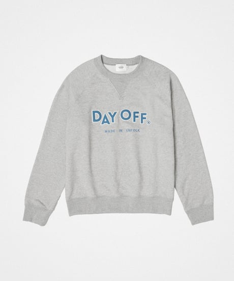 #-80 "DAYOFF" loose embroidery sweat (Gray)