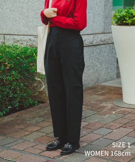 #-18 Seamless gabardine chino pants (Black)