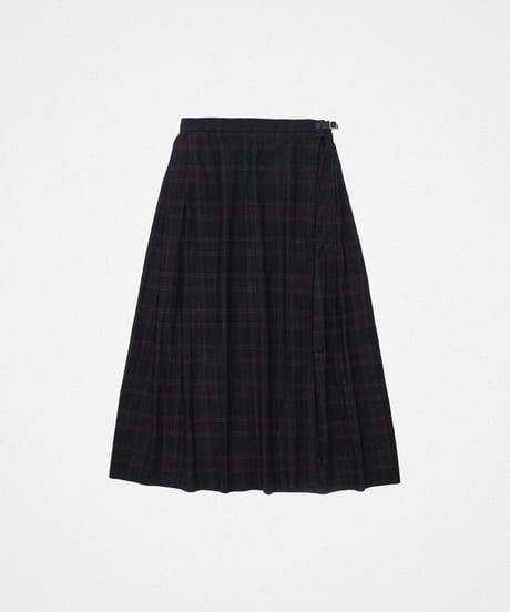 “UNFOLK CLASSIC” Enshu bokujyu coating madras check skirt