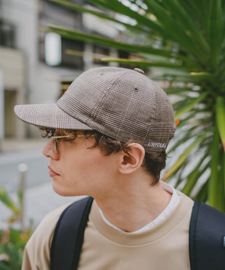 #-13 Gren check wool classic cap