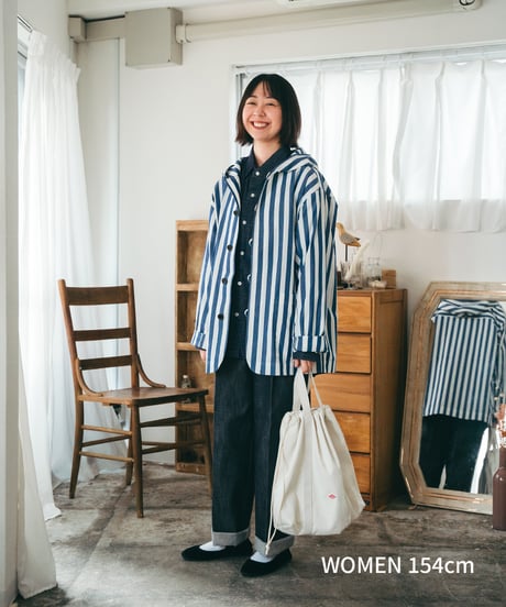 "UNFOLK CLASSIC" Banshu shuttle stripe shirt jacket
