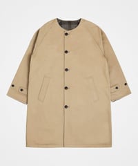 #-27 Reversible nocollar coat  (Beige)