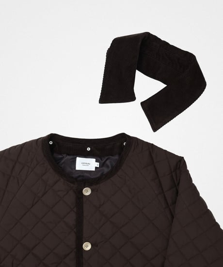 #-71 Diamond Quilt 2way blouson (Brown)
