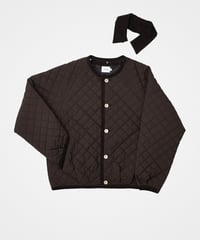 #-71 Diamond Quilt 2way blouson (Brown)