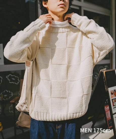 #-01 Blocking hand knit