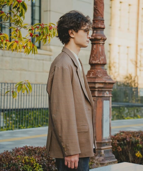 #-31 4B relax double check blazer (Beige)