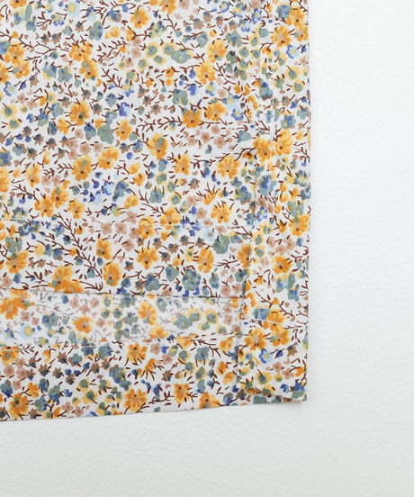 #-79 2way detachable collar liberty print shirt (Yellow)
