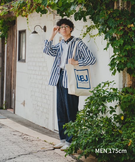 "UNFOLK CLASSIC" Banshu shuttle stripe shirt jacket