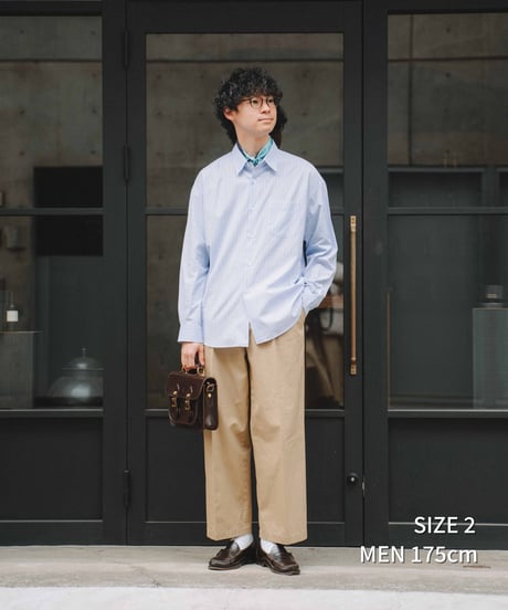 #-78 2way detachable collar stripe shirt (Pink)