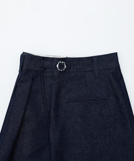 #-70 Rigid denim 2tuck skirt
