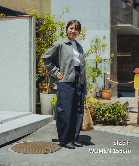 “UNFOLK CLASSIC” Banshu linen mix napping style blouson
