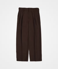 #-47 Wool mix 2tuck slacks (Brown)