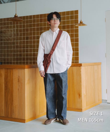 #-78 2way detachable collar stripe shirt (Pink)