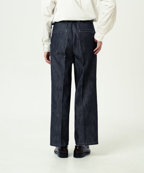 #-24 Rigid denim 2tuck straight pants