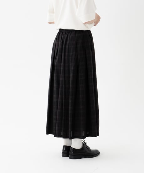 “UNFOLK CLASSIC” Enshu bokujyu coating madras check skirt
