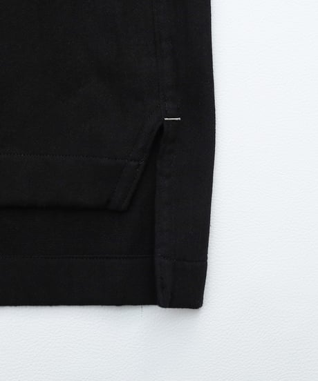 “UNFOLK CLASSIC” Enshu soft herringbone shirt jacket (Black)