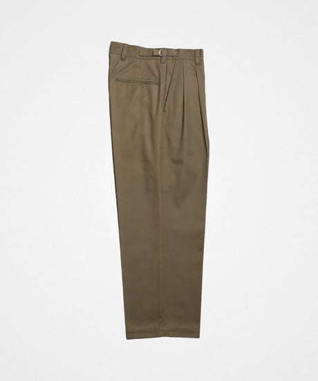 #-24 Ventile gabardine 2tuck straight pants (Khaki)
