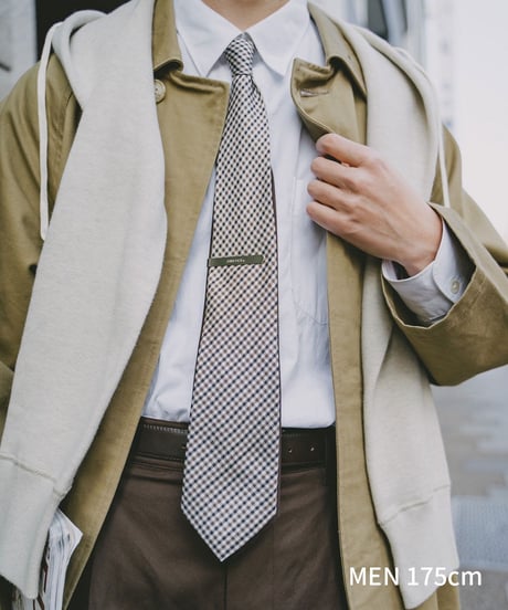 #-07 Reversible silk tie (Brown)