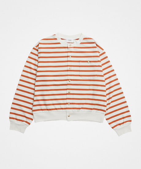 #-19 Heavy weight border cardigan (Orange)
