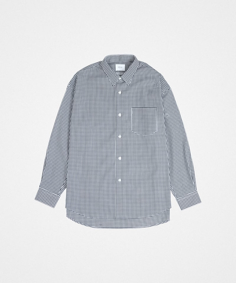 34 2way detachable collar gingham check shirt