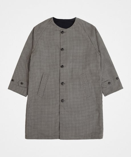 #-27 Reversible nocollar coat (Black)