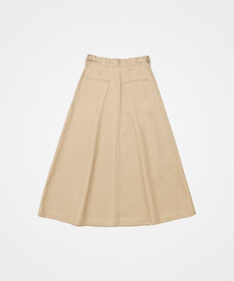 #-70 Ventile gabardine 2tuck skirt (Beige)