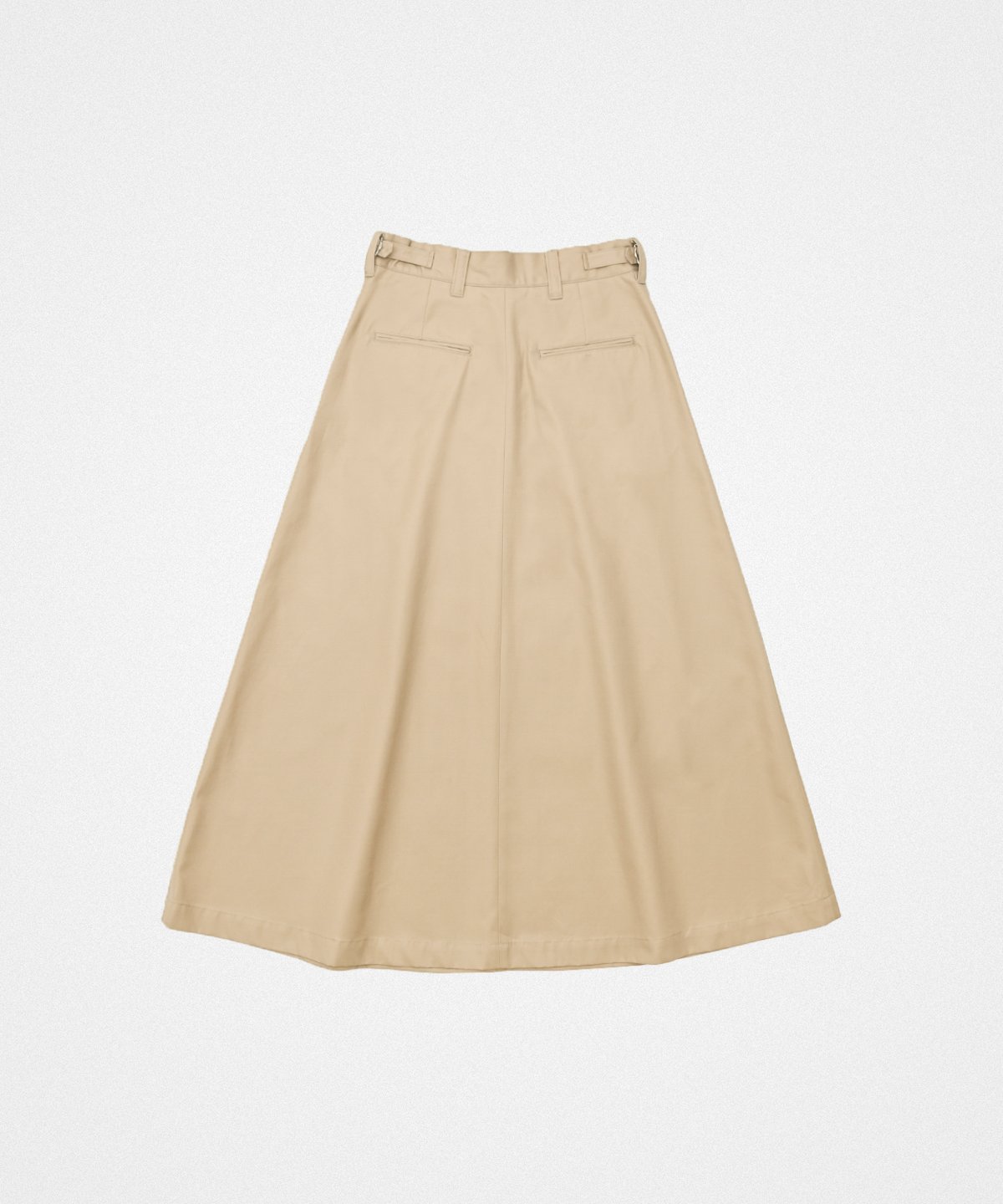 UNFOLK チノスカート 70 Ventile gabardine 2tuck skirt (Beige) | UN