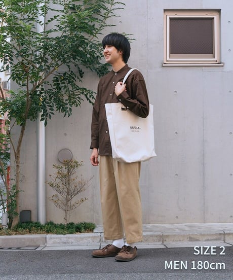 #-23 2way detachable collar check shirt (Brown)