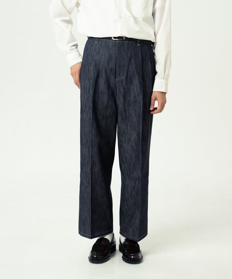 #-24 Rigid denim 2tuck straight pants