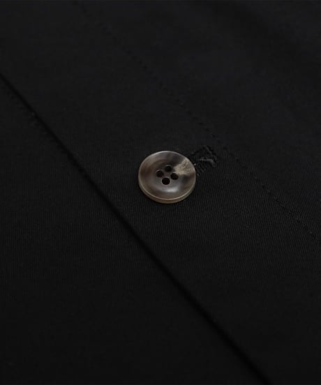 #-05 Ventile gabardine nocollar blouson  (Black)