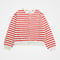 #-19 Heavy weight border cardigan (Red)