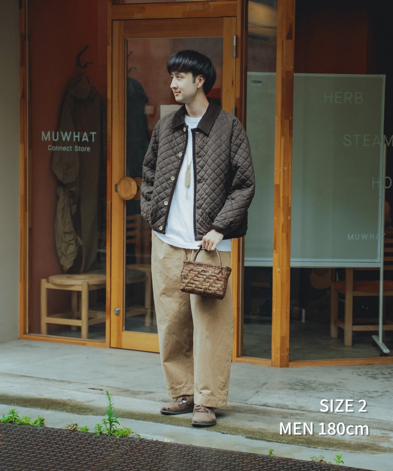 UNFOLK ブルゾン 71 Diamond Quilt 2way blouson (Navy) | UNFOLK