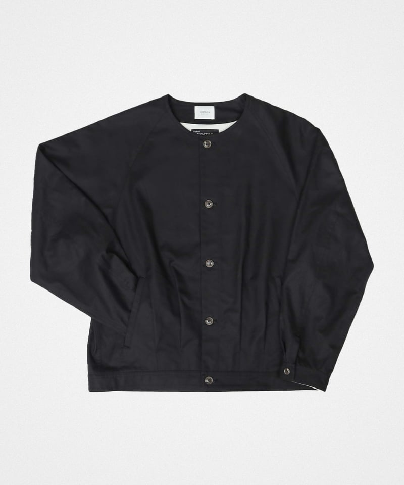 05 Ventile gabardine nocollar blouson (Black