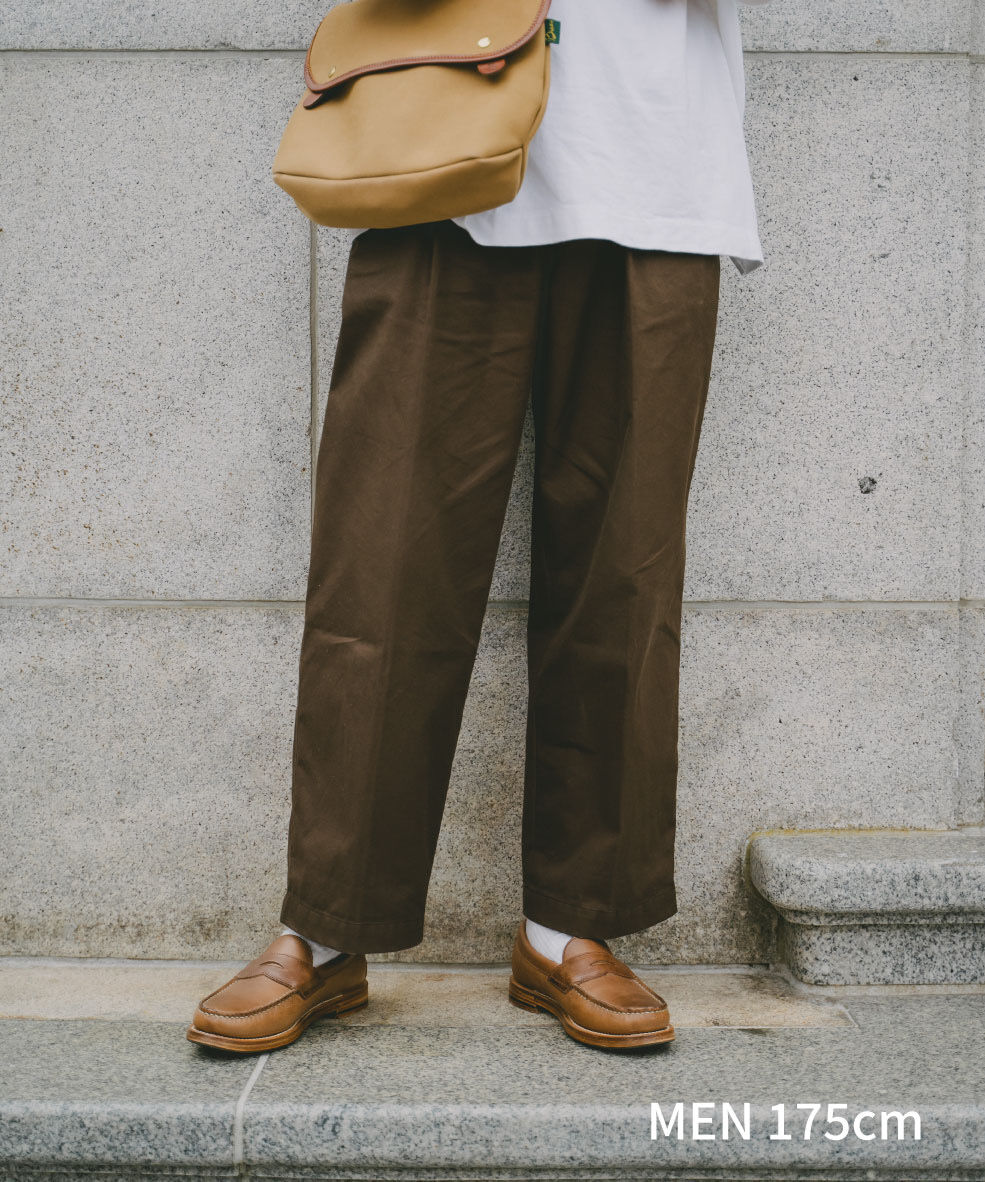 03 Ventile gabardine 2tuck pants | UNFOLK