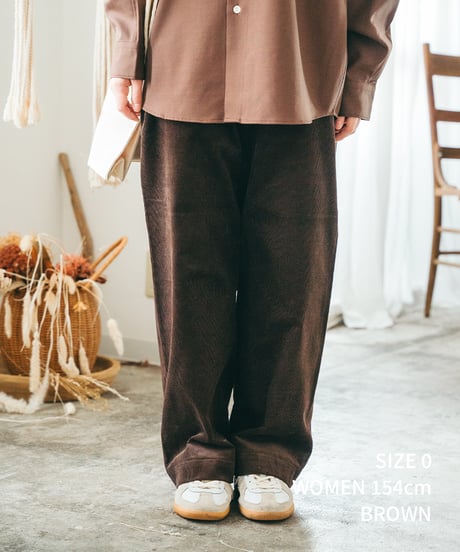 #-46 Seamless 14w corduroy pants (Brown)