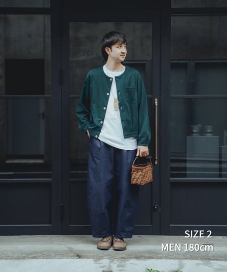 #-73 Rigid denim 1tuck baloon pants
