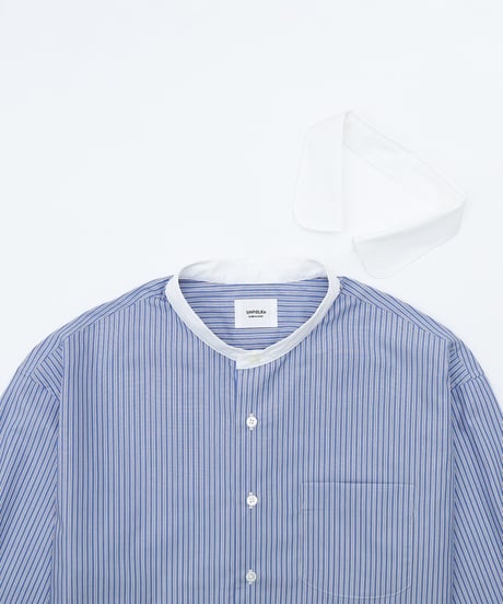 #-57 EX. 2way detachable collar cleric shirt