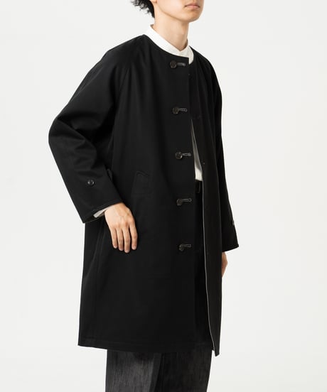 #-27 Reversible nocollar coat (Black)