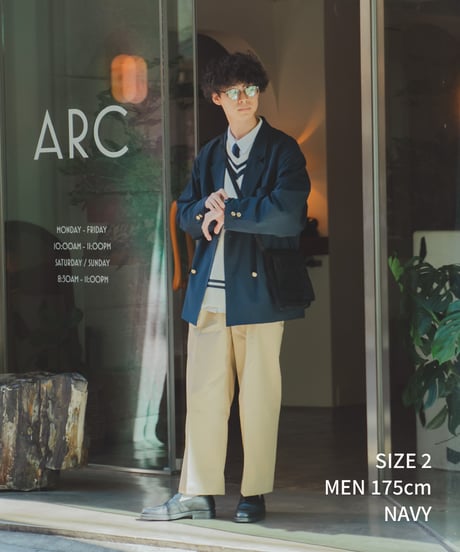 #-22 4B relax double blazer (Navy)