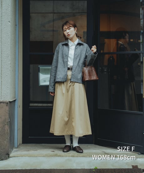 “UNFOLK CLASSIC” Banshu linen mix napping style blouson