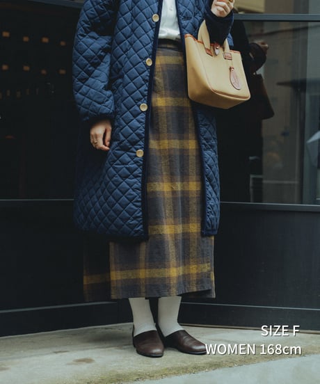 "UNFOLK CLASSIC" Banshu napping process check skirt