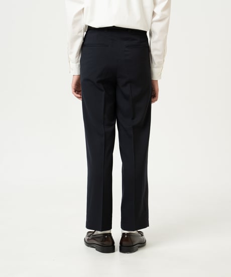 #-47 Wool mix 2tuck slacks (Navy)