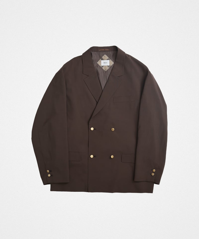 22 4B relax double blazer (Brown) | UNFOLK