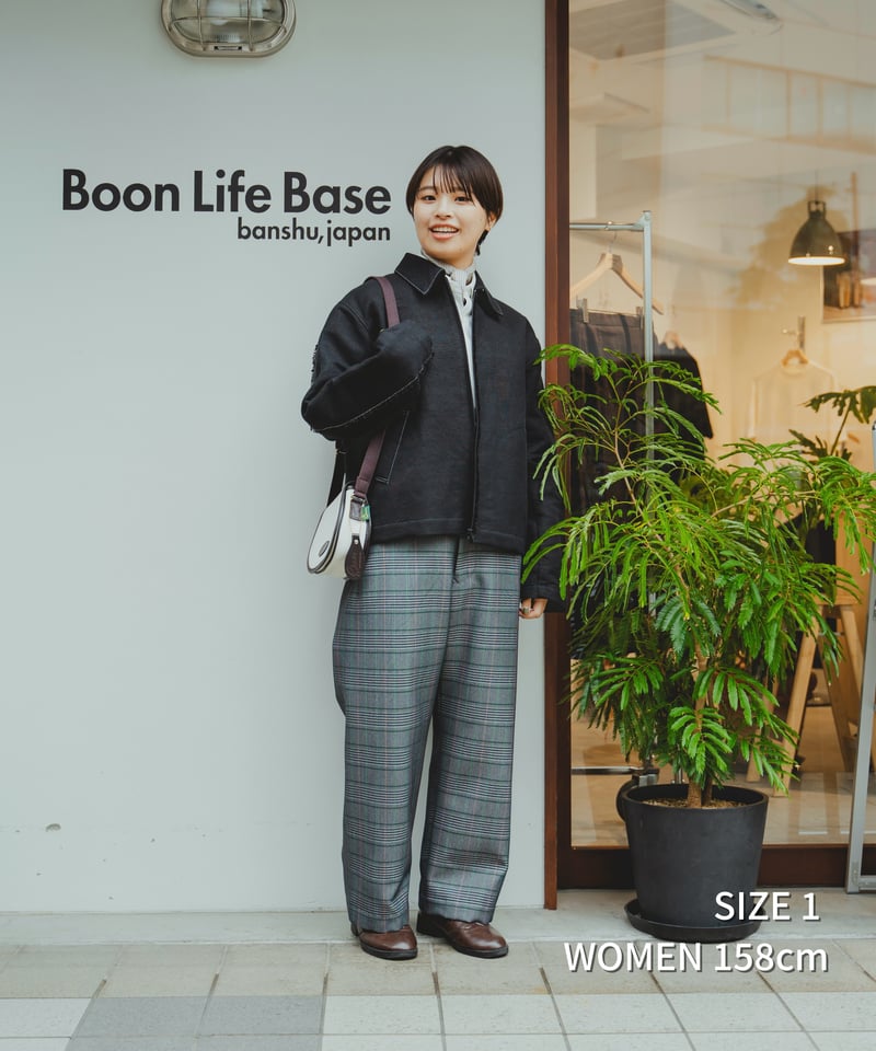 54 Seamless classic check pants (Gray) | UNFOLK