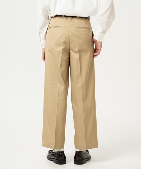 #-24 Ventile gabardine 2tuck straight pants (Beige)