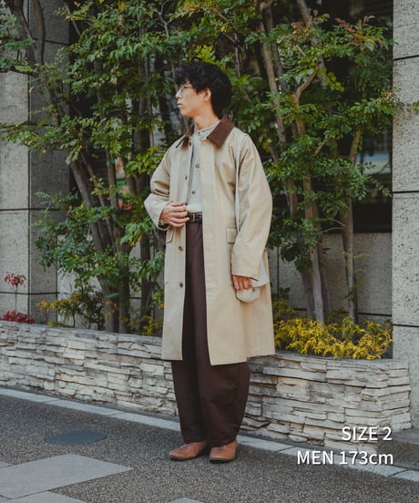 #-53 Ventile gabardine 2way railway coat (Beige)